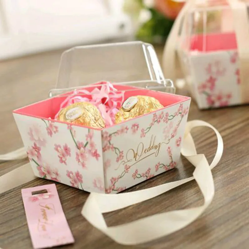 Коробка для конфет Baby Shower коробки свадебных сувениров с лентой подарки гостей