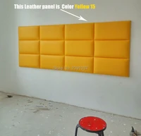 brand new american style soft yellow leather panel luxury decorative art tv room sofa backgroumd wallpaper 12pcs 60303 5cm