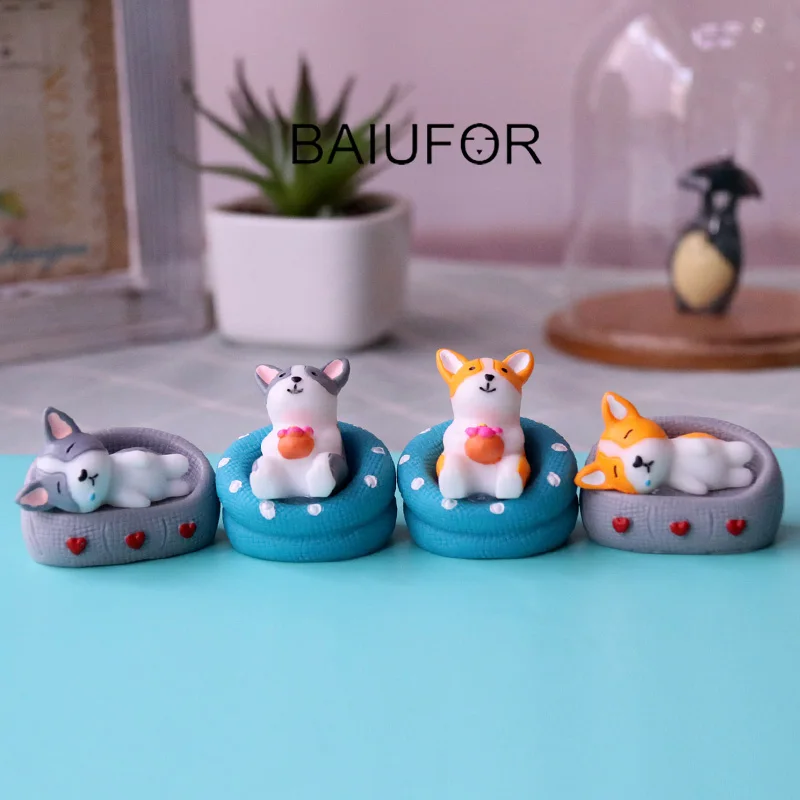 Миниатюры BAIUFOR кавайная собака серия 3 фигурки террариумов сказочные садовые