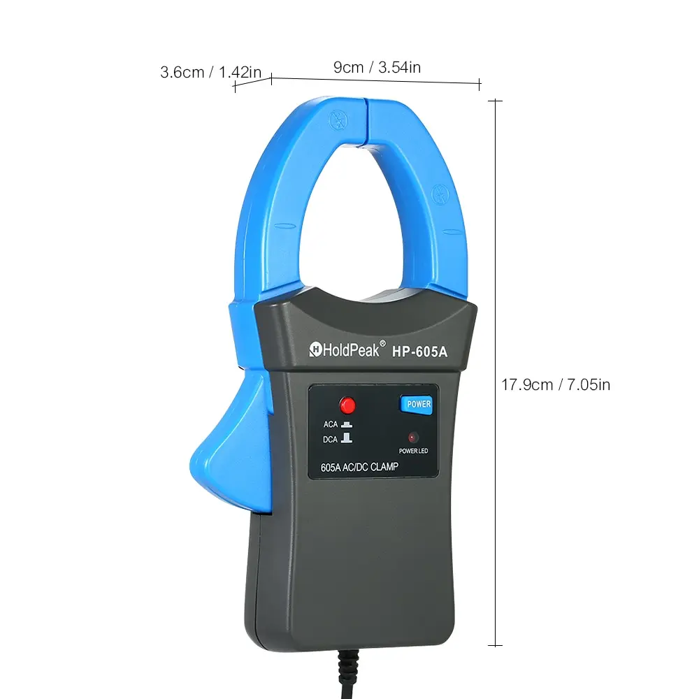 HoldPeak цифровой клещи 600A DC/AC токовый Зажим адаптер зажим-на мультиметр Амперметр с
