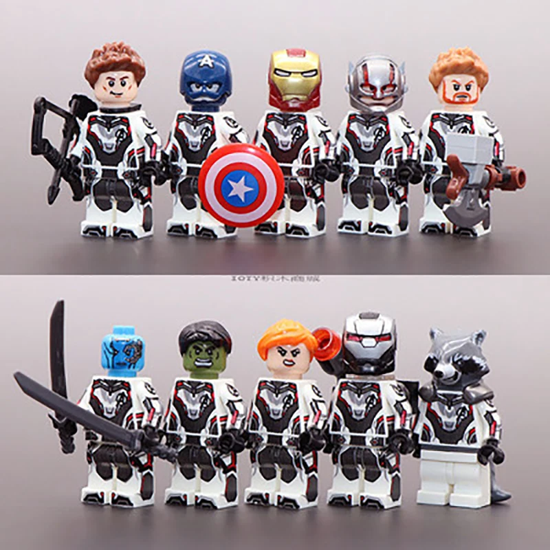 Legoed Marvel Мстители 4 endgame Капитан Америка Железный человек танос Халк здания