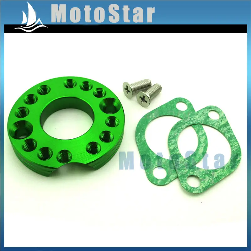 Зеленый Алюминиевый адаптер карбюратора с ЧПУ 26 мм складная спиннерная пластина