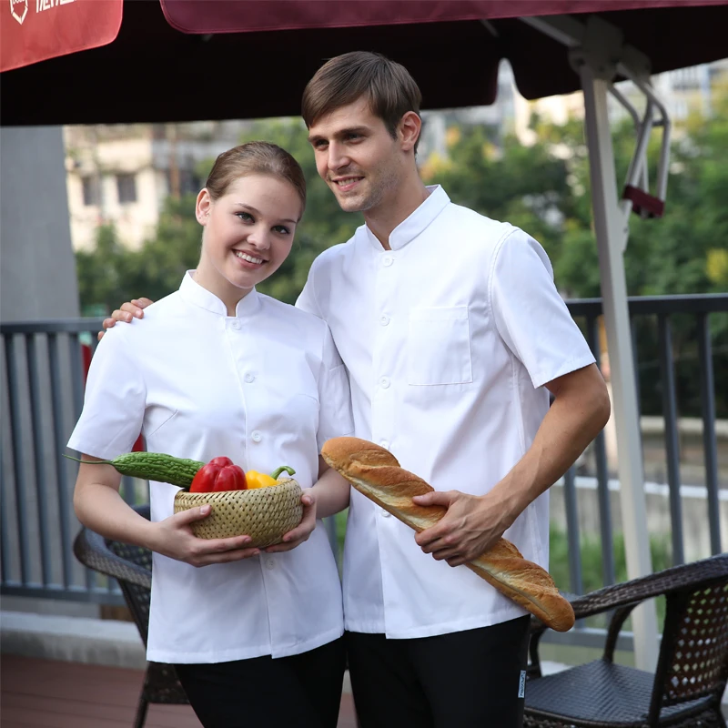 

Hot Cook suit summer short-sleeve breathable work wear long-sleeve short-sleeve chef shirt cook uniform
