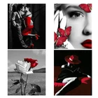 Фото на заказ! Полноразмерные алмазы 5D сделай сам, алмазная живопись красные розы и сексуальные женщины, вышивка крестиком, мозаика, домашний декор