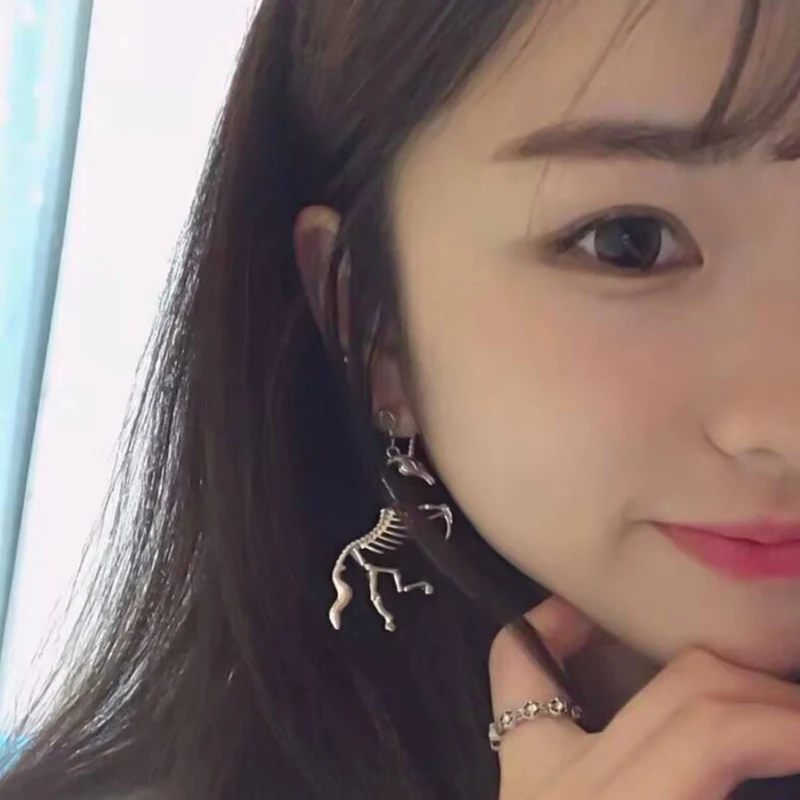 Новые серьги в виде единорогов серьги-капли скелета модные ювелирные изделия
