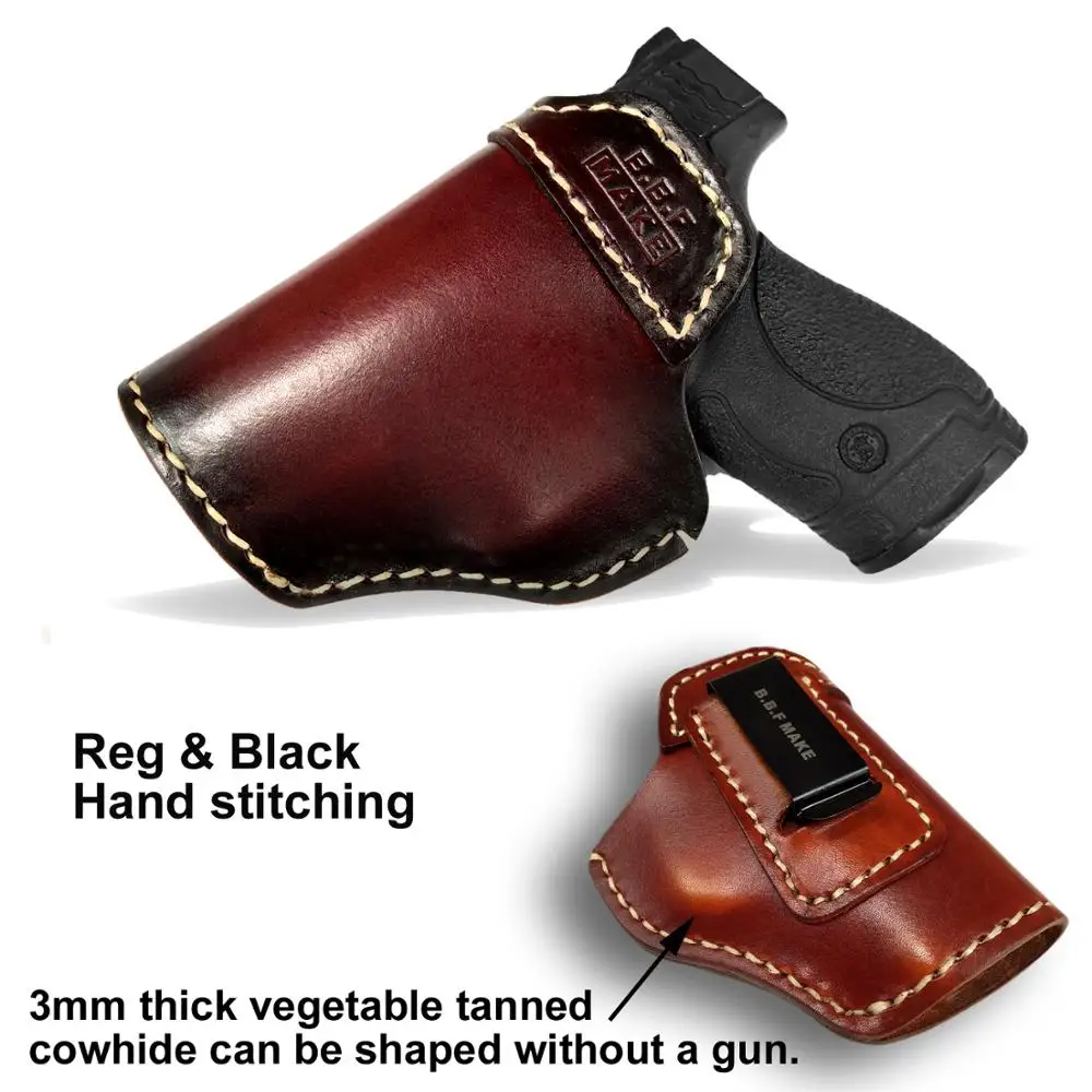 B.B.F MAKE Gun Holster Leather Sheath For S&W M&P Shield GLOCK 17 19 22 23 26 27 32 33 42 43/Спрингфилд XD S доски