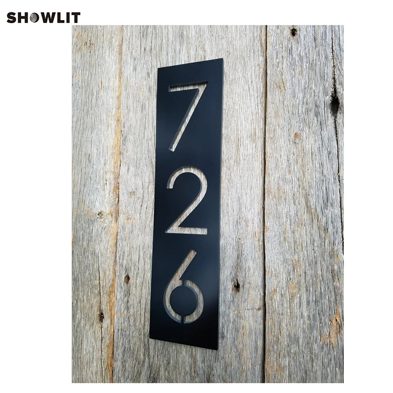 Black Painted Stainless Steel Outdoor Address Plate Обустройство дома