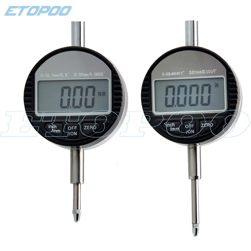 

0.001mm Electronic Micrometer 0.00005" Digital Micrometer Metric/Inch Range 0-12.7mm/0.5" Dial Indicator Gauge With Retail Box