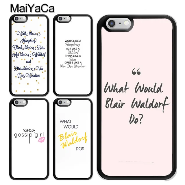MaiYaCa Блэр Вальдорф Сплетница ТВ шоу для Samsung S5 S6 S7 S8 S9 plus edge Note черный мягкий чехол
