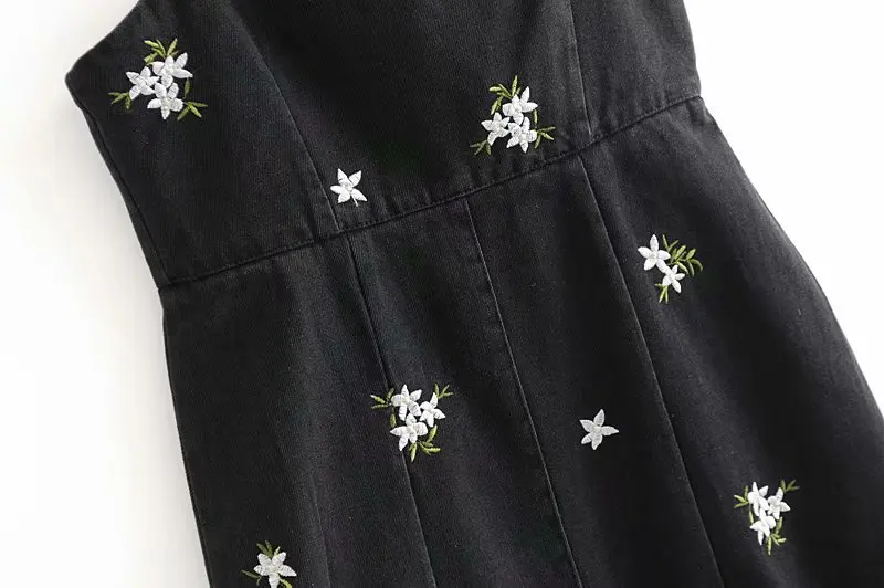 Women popular new XY65-8235 European and American fashion embroidery denim wash dress | Женская одежда