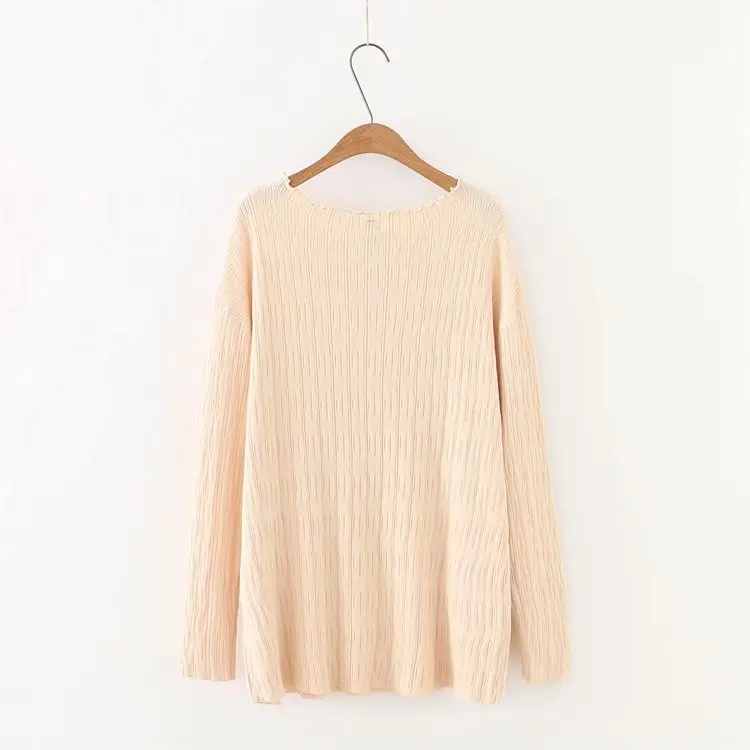 F7 Autumn Winter Casual Sweaters 5XL Plus Size Women Clothing Fashion Loose Ruffled collar knitting Pullover 204 | Женская одежда