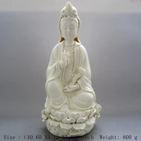 exquisite chinese dehua white porcelain guanyin mercy guanyin bodhisattva statue
