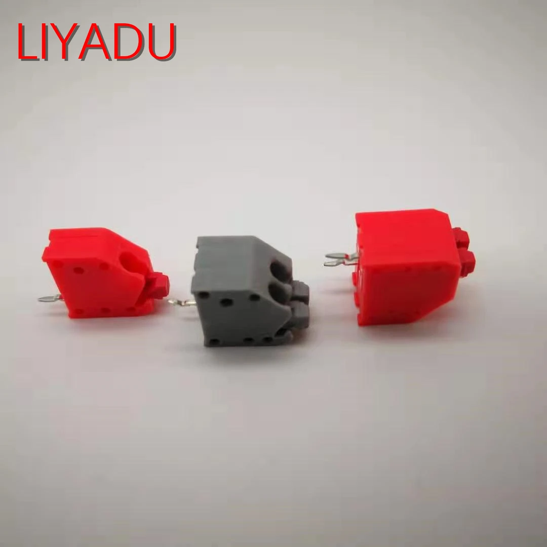 100 шт./лот KF250-2P KF250-1P быстрое соединение пружинный Тип PCB Соединительный терминал 3,5 мм расстояние