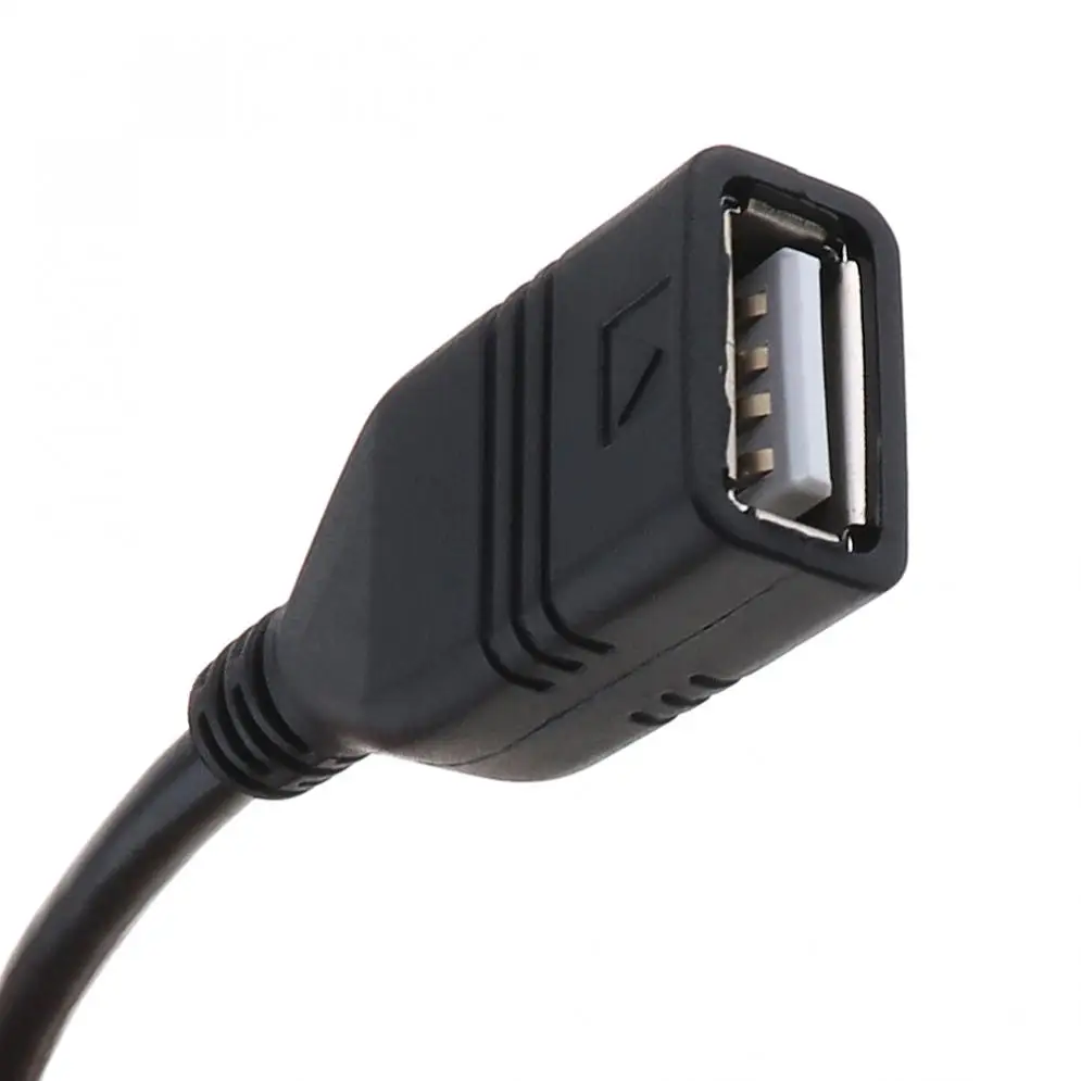 Черный Автомобильный кабель 12 В с USB на MP3 адаптер передачи данных разъемом для Honda