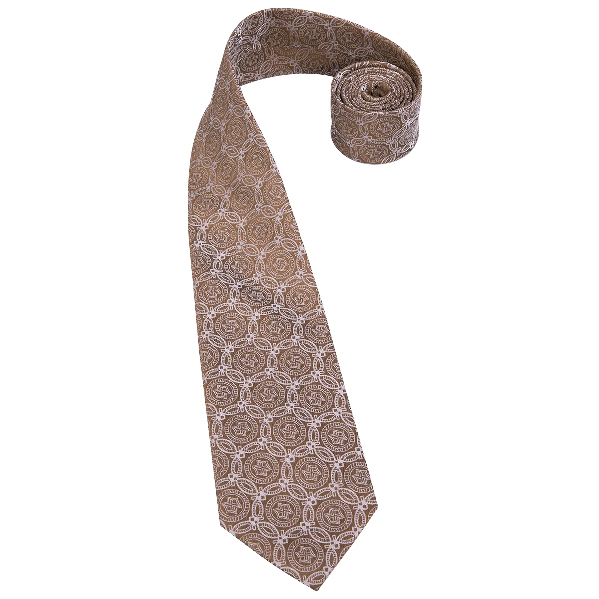 Hi-Tie Luxury Silk Men's Fashion Brown Floral Necktie Handkerchief Cufflinks Set Wedding Party Business Tie C-3086 | Аксессуары для