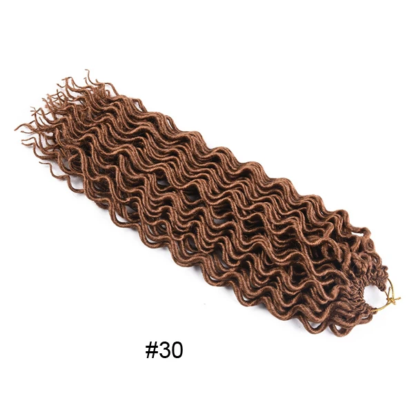 #30 TOMO 24 корня искусственные локоны в стиле Crochet волосы 18 дюймов Ombre синтетические дреды волосы для наращивания для женщин кудрявые вязанные крючком Косы черный красный - Цвет: #30