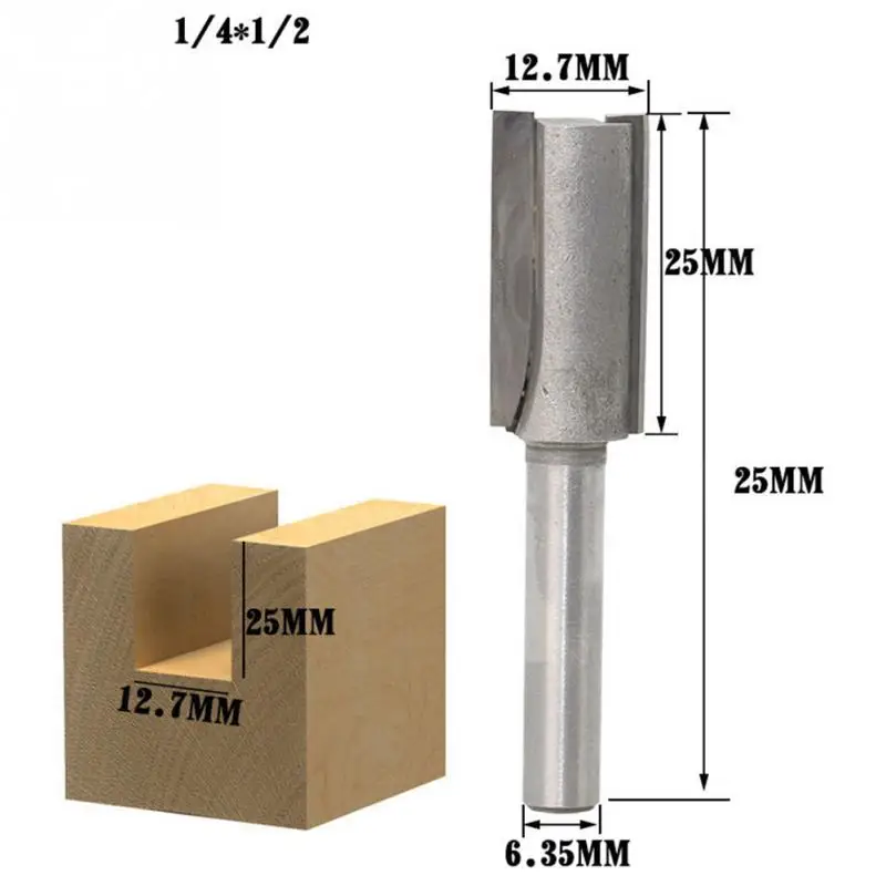 Фрезерные фрезы 1/4 &quot1/2" с прямым хвостовиком для отделки дерева подшипник
