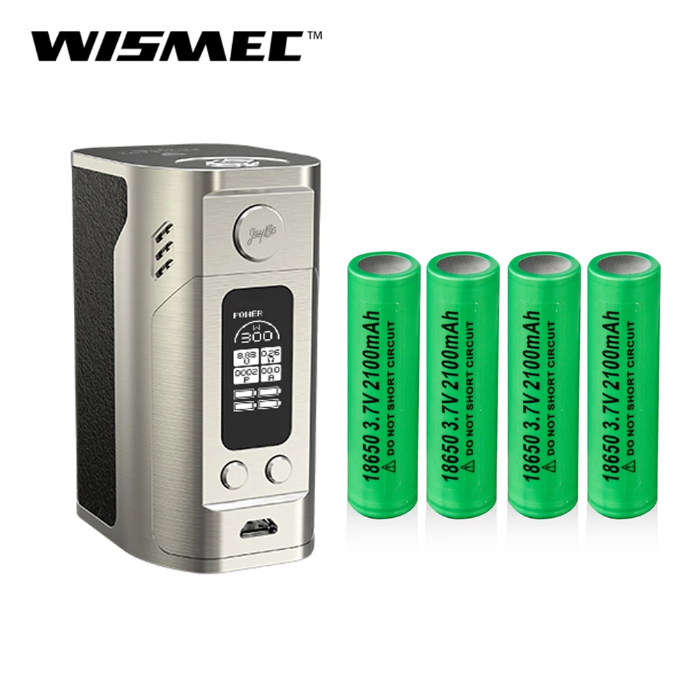 Зазор оригинальный WISMEC рел RX300 TC коробка мод кожа/углеродное волокно батарея с 18650