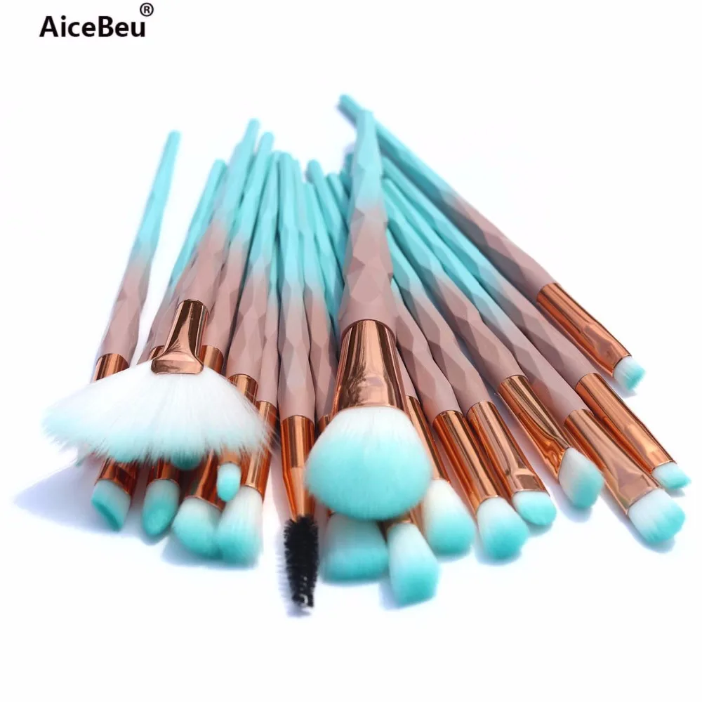 Набор кистей для макияжа AiceBeu с бриллиантами 20 шт.|brush tool kit|foundation blushmakeup brush set |