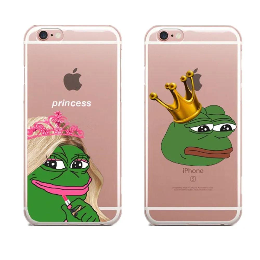 LOVINA Чехлы принцесс для iPhone 7 Plus 5S SE 6 6s чехол телефона Pepe лягушка четкость мягкая TPU