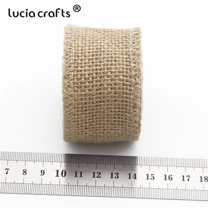 4cm Lucia crafts 3 года/лот 4 см/5 см/8 см/10 см джутовые Мешковины Ленты Hessian рулоны деревенская ткань для украшения свадебной вечеринки V0504 - Цвет: 4cm