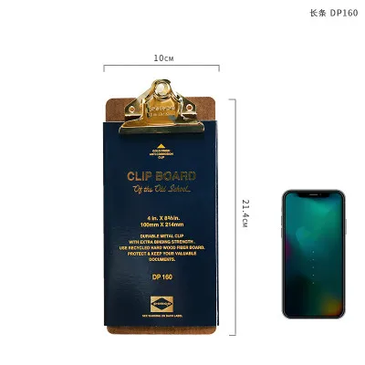 Rectangle DP160 A4 A5 папка для файлов буфер обмена блокнот для письма доска для письма зажим винтажный металлический зажим для меню держатель для документов школьные офисные канцелярские принадлежности - Цвет: Rectangle DP160