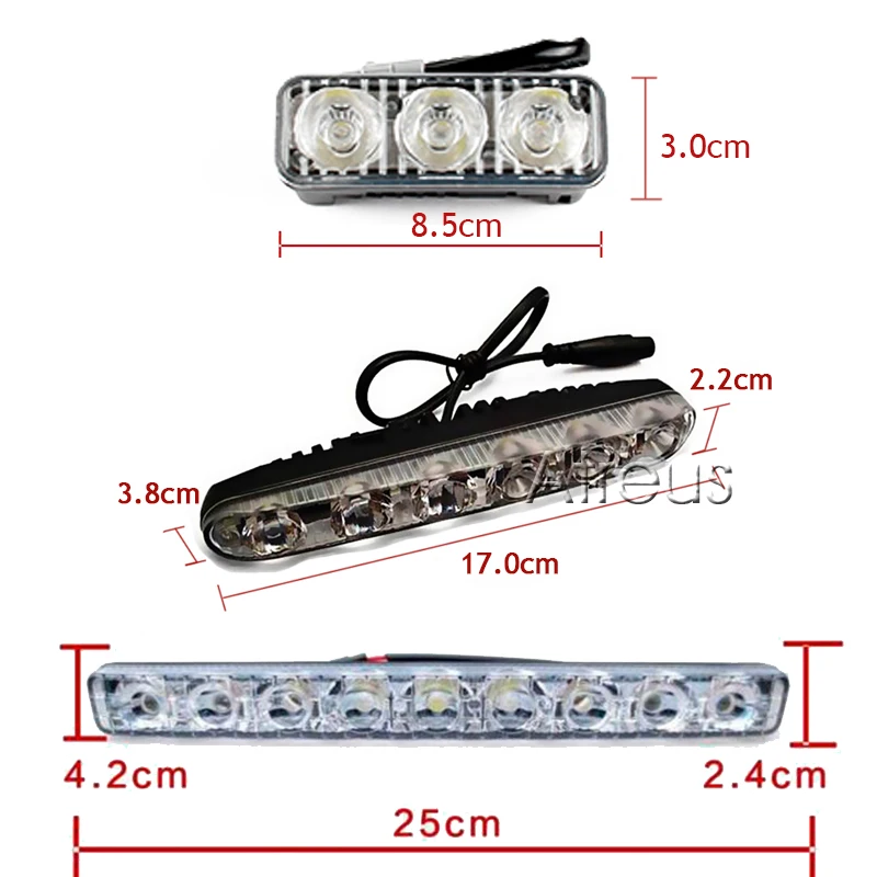 1 пара Автомобильный светодиодный Габаритные огни 12В автомобиль DRL