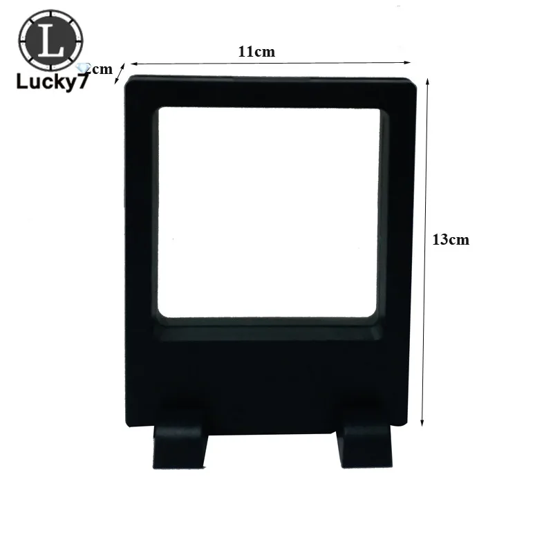 Square 11x13x2cm Черная PE пленка подвесная коробка для ювелирных изделий подвесная Коробка кольцо браслет серьги эластичная пленка прозрачная стойка для хранения ювелирных изделий - Цвет: Square 11x13x2cm