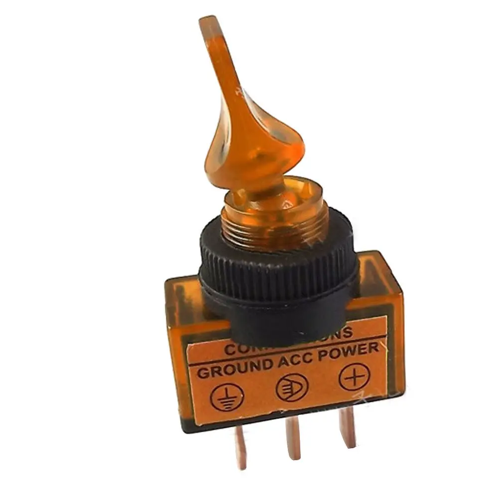 10X12 В 20A Желтый светодиодный переключатель света выкл/вкл SPST автомобиля
