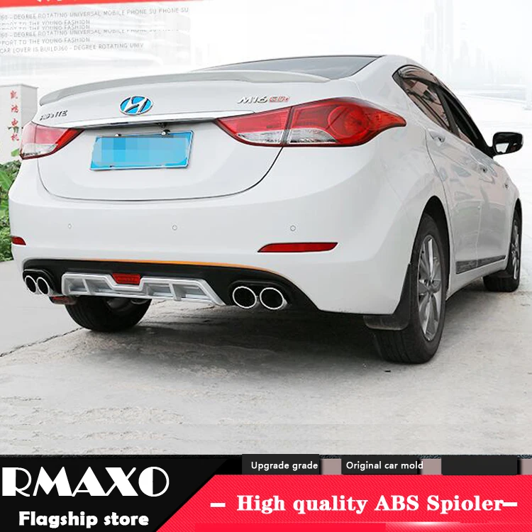 Для hyundai Elantra ABS задний бампер диффузор защитные бамперы для 2012- ELANTRA обвес бампер задний спойлер
