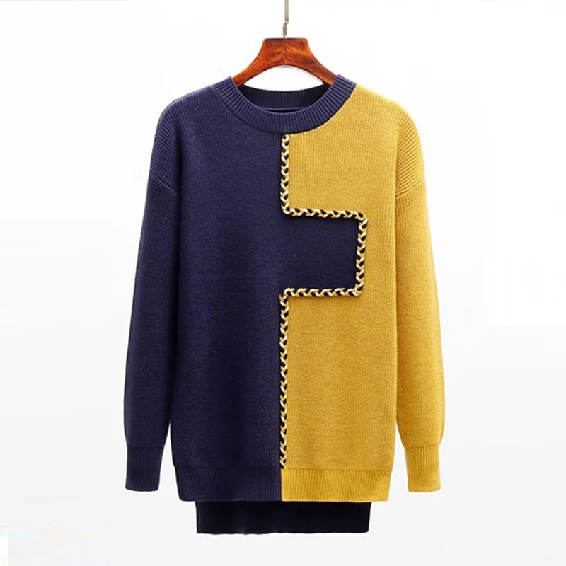 Женский трикотажный костюм осенний и зимний комплект из 2 предметов: свитер