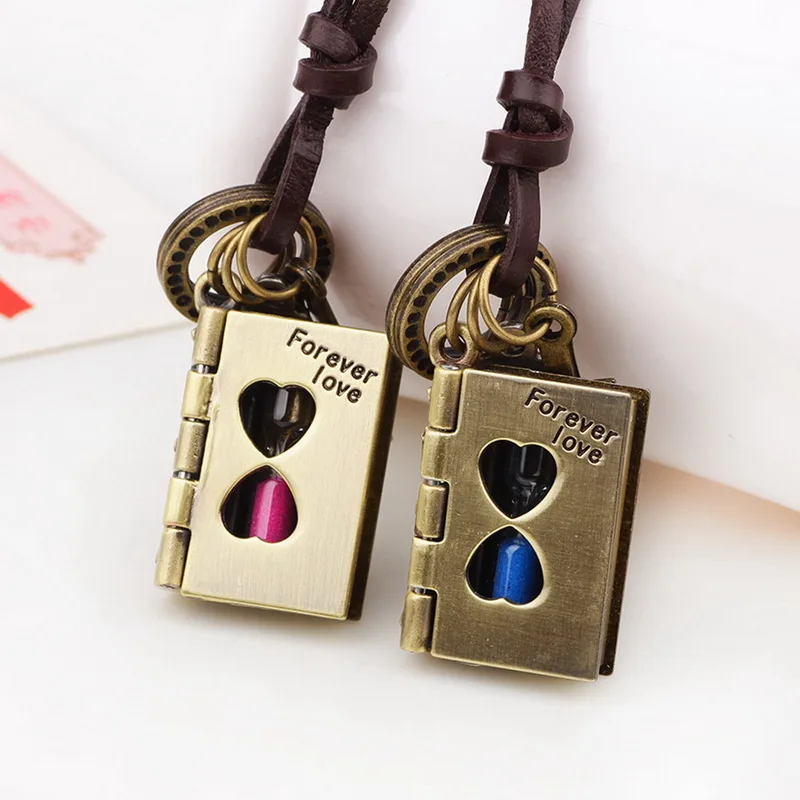 Новая Мода Мужчины Женщины Ожерелье Старинных Ноутбук Песочные Часы Кулон