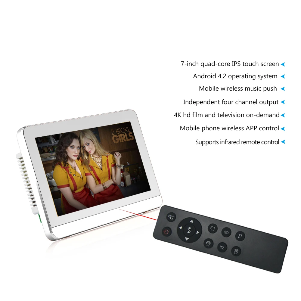 M701 7 дюймов, wifi, android, интеллигентая(ый) Главная фоновой музыки настенное крепление усилитель смарт домашней аудиосистемы сенсорный экран усилитель