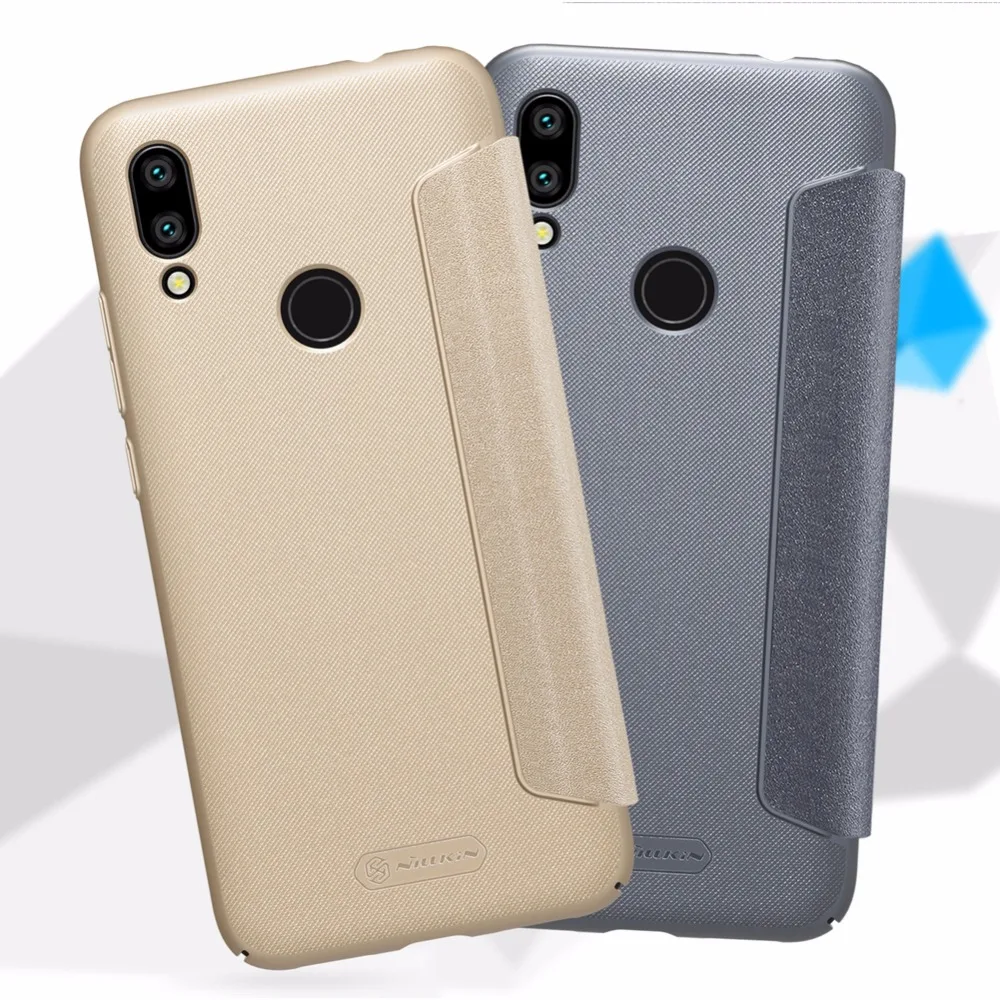 Чехол для Redmi 7, для Xiaomi Redmi 7, чехол, NILLKIN, блестящий, роскошный, флип, кожаный чехол s, для Xiaomi Redmi 7, задняя крышка, чехол для телефона Nilkin