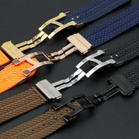 mens silicone rubber strap 25mmx17mm for hublot strap big explosion deployment ladies waterproof sports rubber strap accessorie