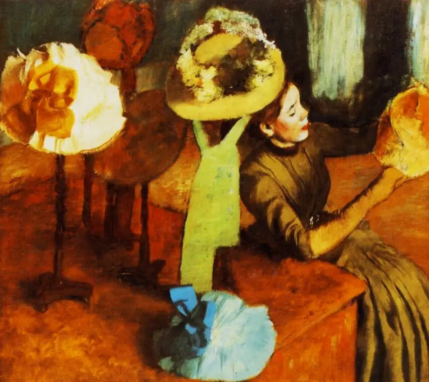 

High quality Oil painting Canvas Reproductions The Millinery Shop (1884) By Edgar Degas hand painted
