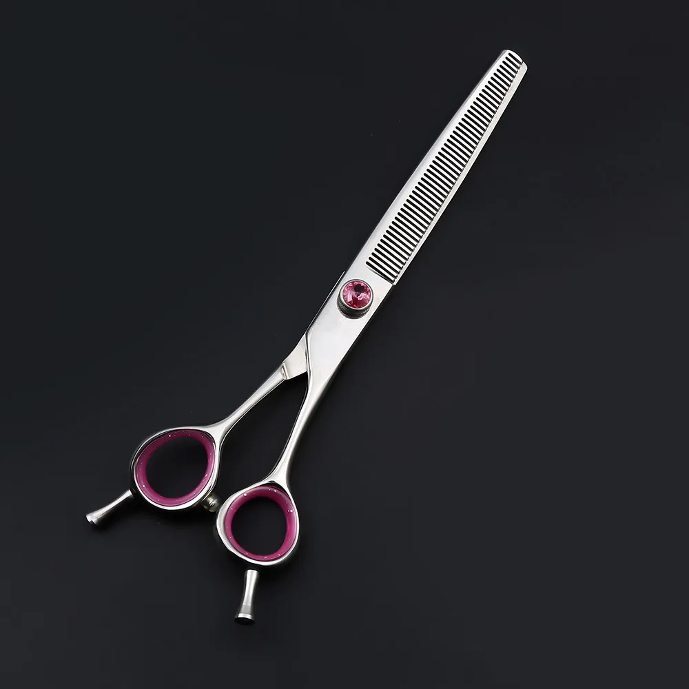 7&quot Professional 50 teeth Pet Dog Scissors 440C Thinning Cutting Shears Dogs Cats Grooming Hair Trimming Tools Tesoura | Красота и