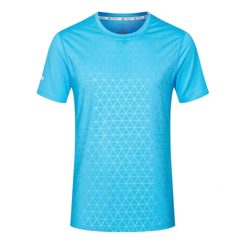 

2018 New Men's Sport Running T-Shirts Short Sleeves Quick Dry Training Shirts Men Gym Top Tee Clothing Running Tops Jersey