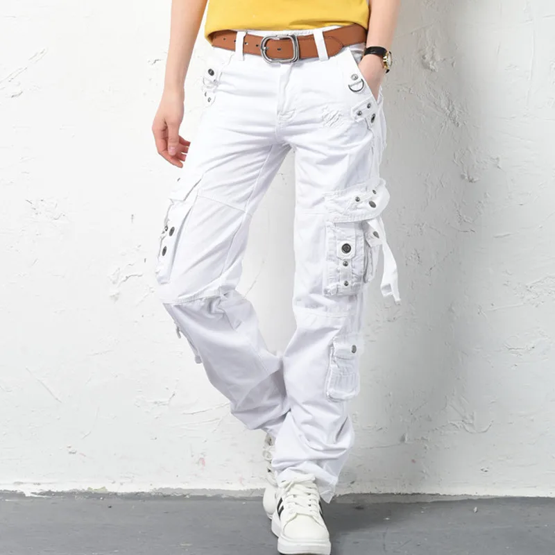 Женские армейские брюки-карго эластичные повседневные брюки с множеством