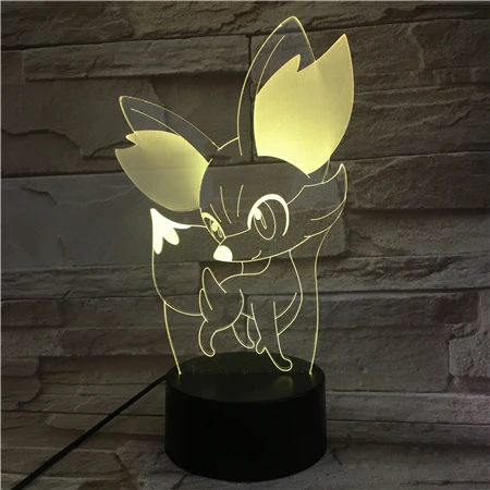 3D оптический Настольный светильник Pokemon лампа настроения сенсорный пульт