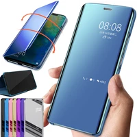 smart case for samsung galaxy s20 ultra note 10 s9 s8 plus s7 edge mirror view leather flip cover for samsung galaxy s10 5g s10e