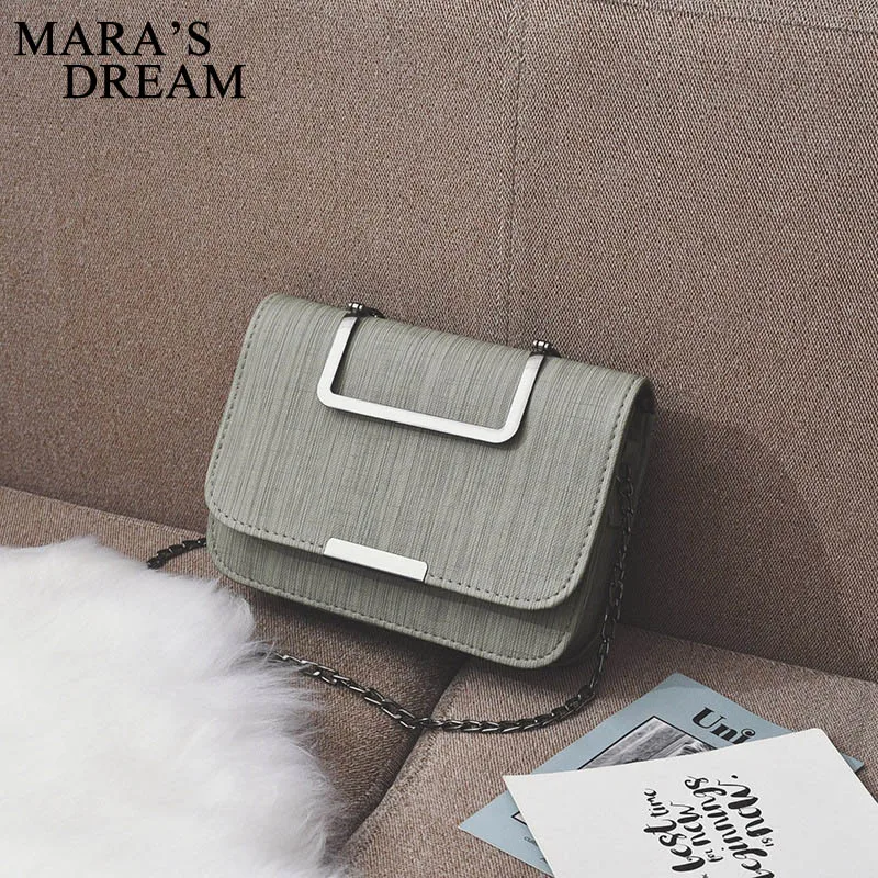 Женская маленькая квадратная сумка Mara's Dream однотонная металлическая Наплечная