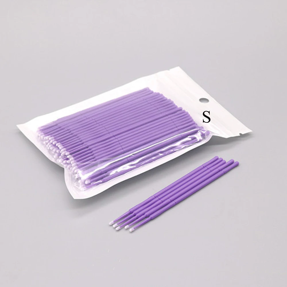 100 шт./упак. одноразовые кисти для макияжа Набор с тампоном microbrushes клей