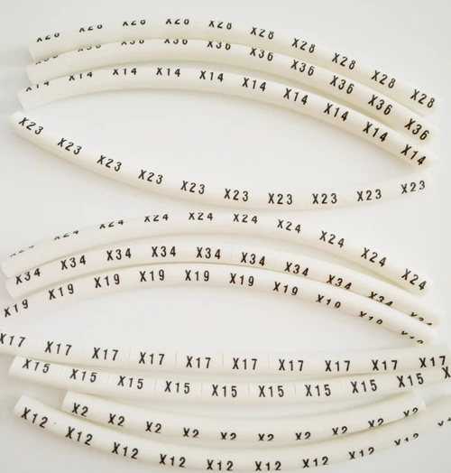 200 шт./лот 0,5 0,75 1,0 1,5 2,5 4,0 6,0 8.0mm2 Белый Кабель маркер plum насосно-компрессорных труб по индивидуальному заказу номер и символ - Цвет: 2.5mm2 200pcs