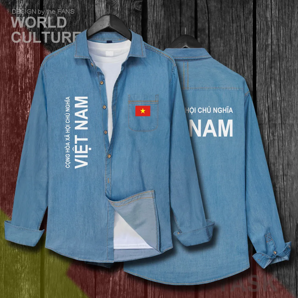 Вьетнам вьетнамский VNM VN мужская одежда с государственным флагом Осенняя