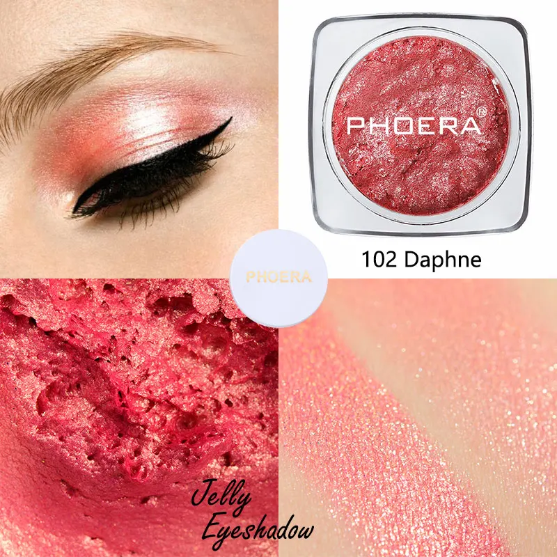 PHOERA 1 шт. одноцветные макияжные перламутровые гелевые тени для век Контурные