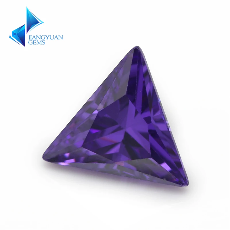 

Triangle Shape 5A Violet 3x3~10x10mm CZ Stone Synthetic Gems Cubic Zirconia