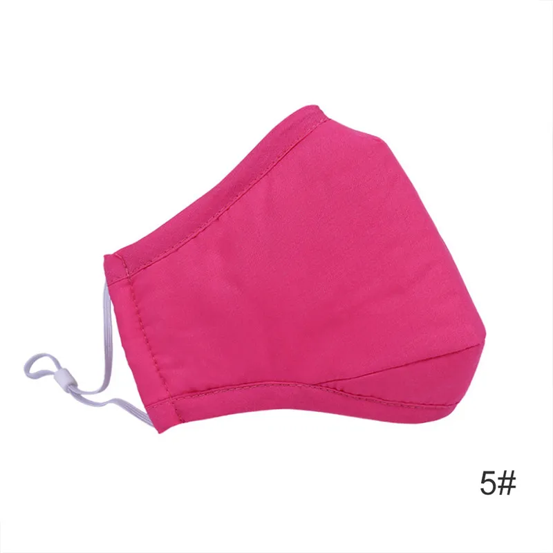 Rose Red 5-ти слойное Анти-пыль PM2.5 Цветной рот маски ветрозащитная хлопковая Футболка с изображением маски для наращивания ресниц модная многоразовая защитная маска - Цвет: Rose Red