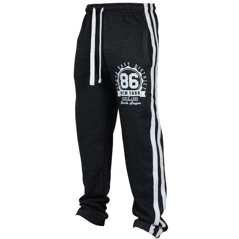 dark gray WENYUJH брендовые новые спортивные штаны, мужские Модные спортивные штаны для пробежек, фитнеса, повседневные свободные спортивные штаны на шнурке, Мужские штаны в стиле милитари - Цвет: dark gray