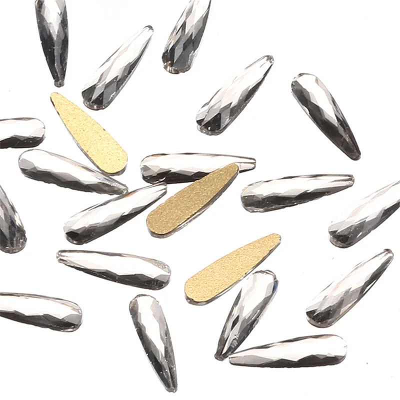 20 шт. украшения для дизайна ногтей в смешанной форме 3D Стразы на заказ плоские